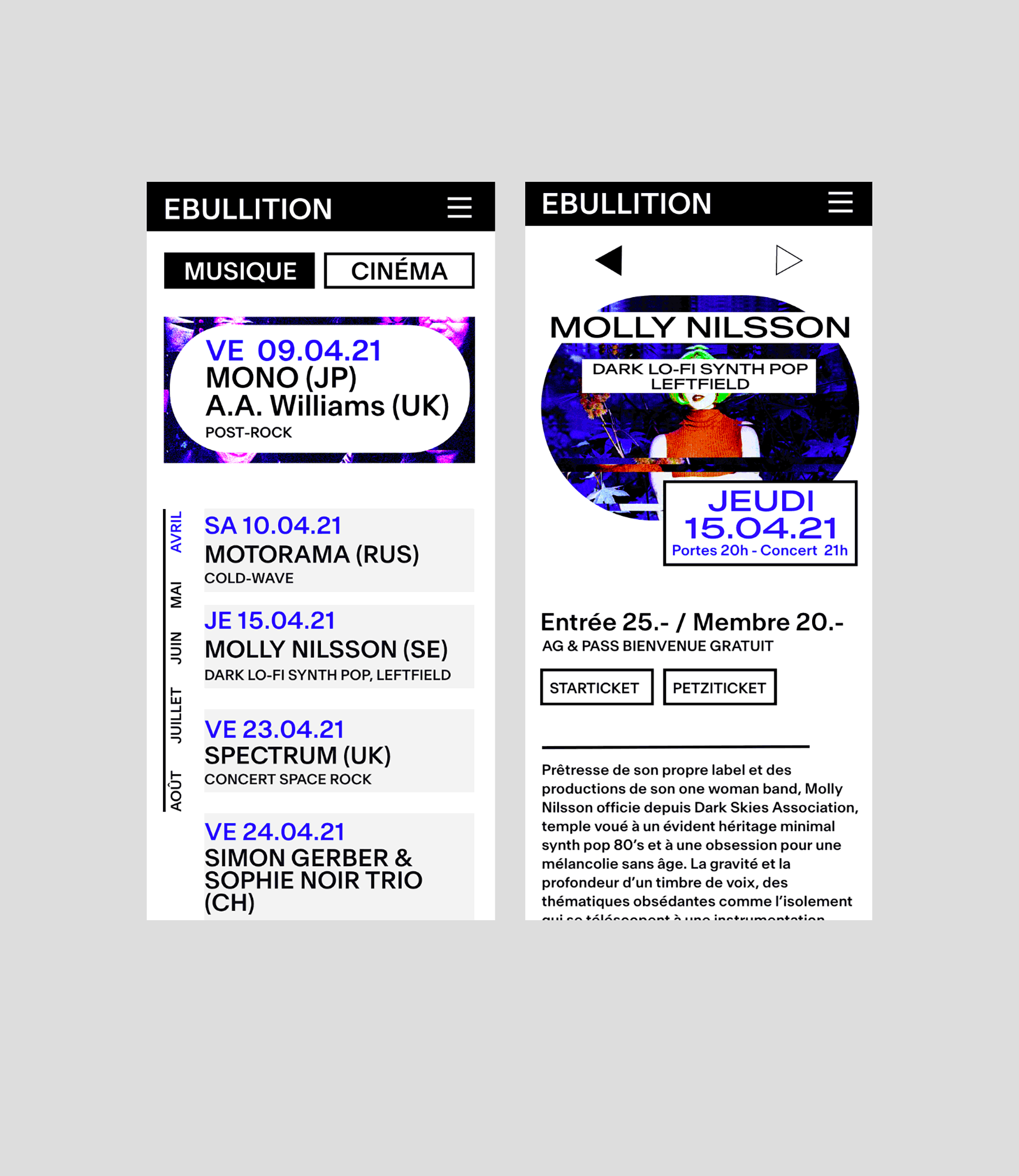EBULLITION Website